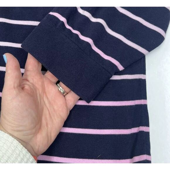 Talbots Navy Blue Striped Knit Sweater Plus Size 3X Casual Career Classic. - Picture 7 of 12